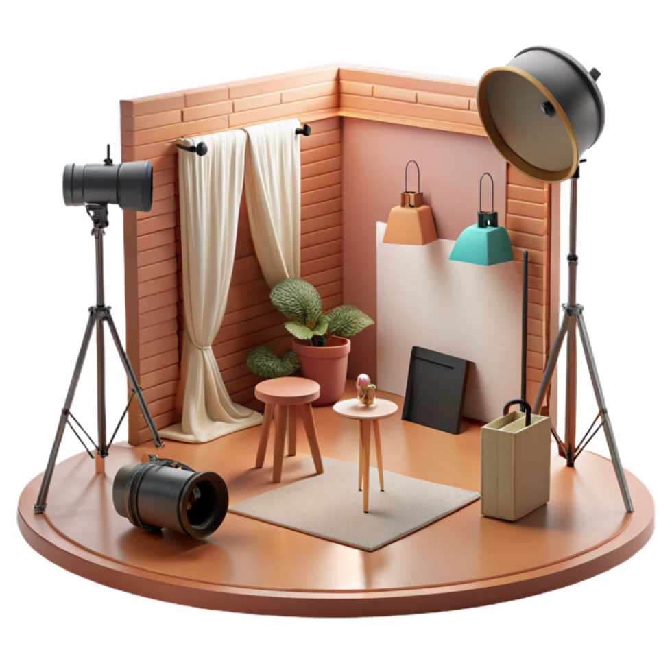 magnificent abstract Fashion Photography Lighting Studio Setup Isolated high resolution png