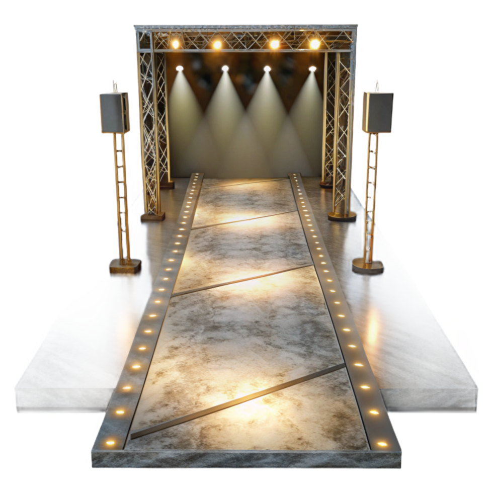 stunning classic Fashion Show Runway with Bright Lights Cutout high quality png
