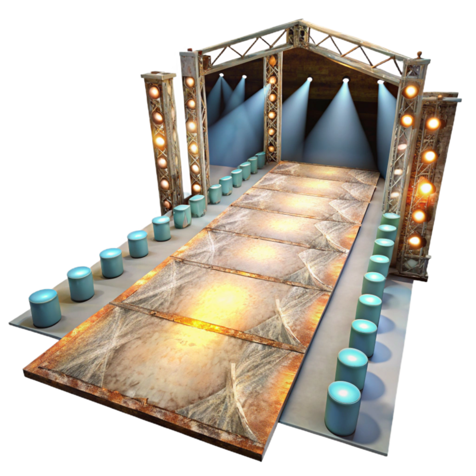 magnificent creative Fashion Show Runway with Bright Lights Cutout professional png