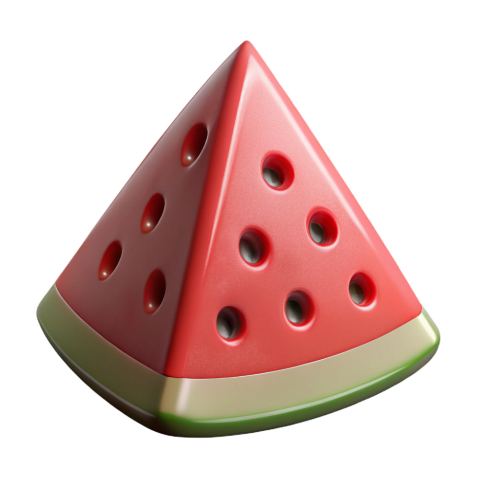 serene artistic Watermelon Slice Triangle Cutout premium png