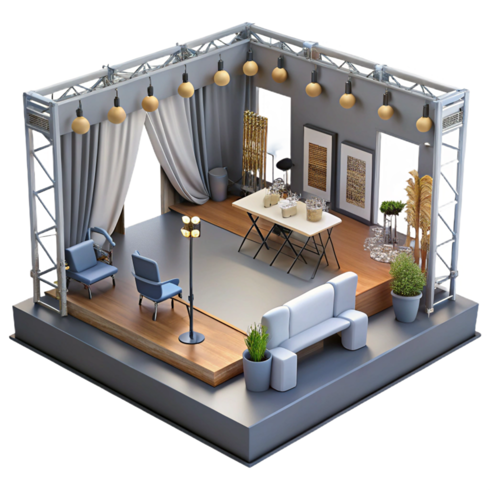 serene vintage Fashion Week Runway Show Backstage Preparations Isolated high resolution png