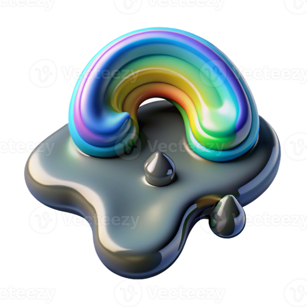 magnificent classic Water Pollution Oil Slick Rainbow Sheen Cutout original png