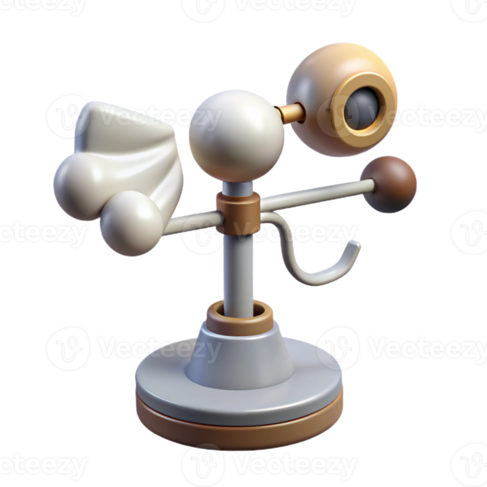 extraordinary traditional Weather Station Displaying Wind Speed Isolated png