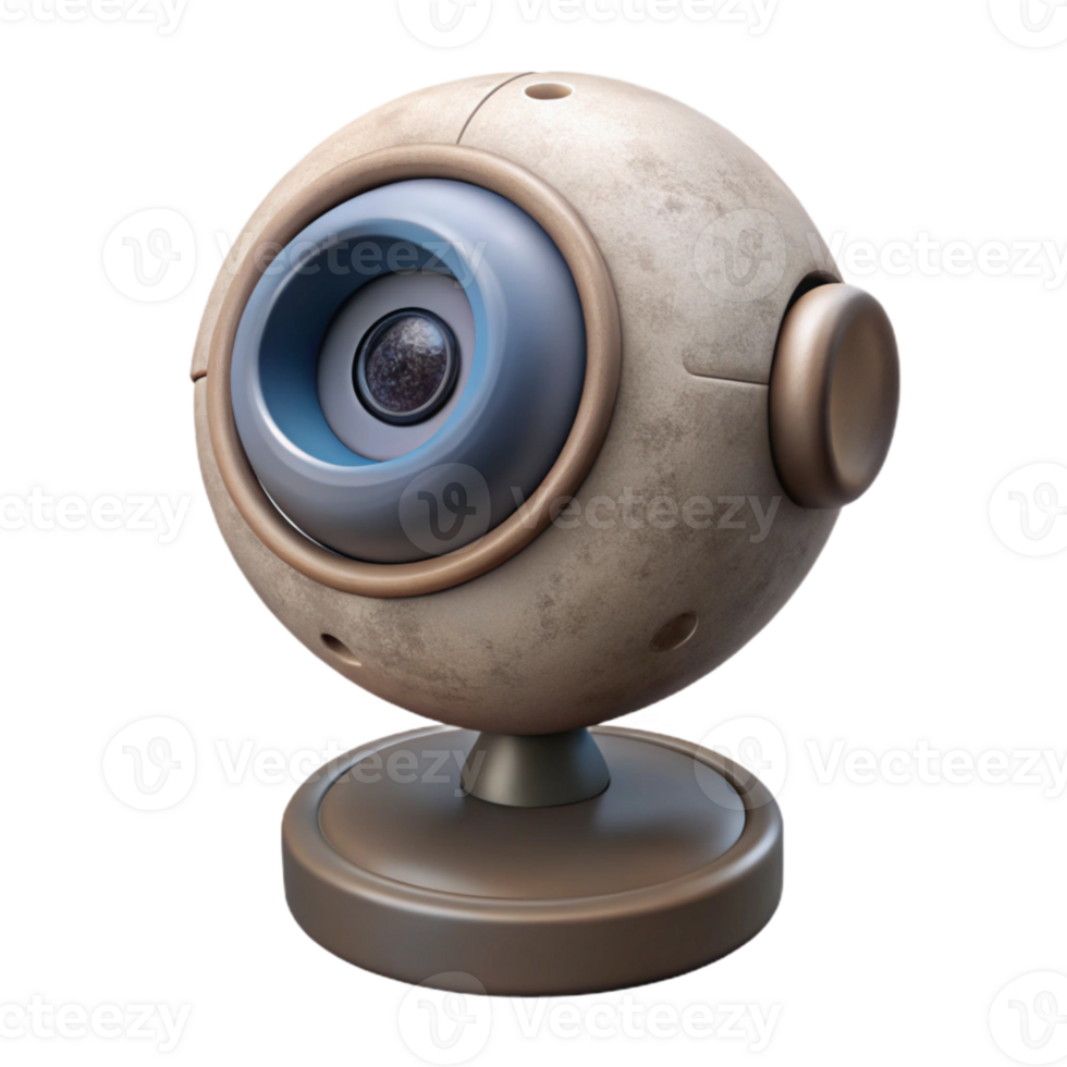 beautiful vintage Webcam with Microphone Top View Isolated Element high resolution png