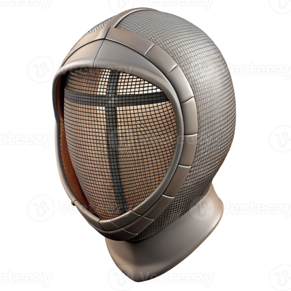 impressive creative Fencing Mask Wire Mesh Detail Transparent premium png