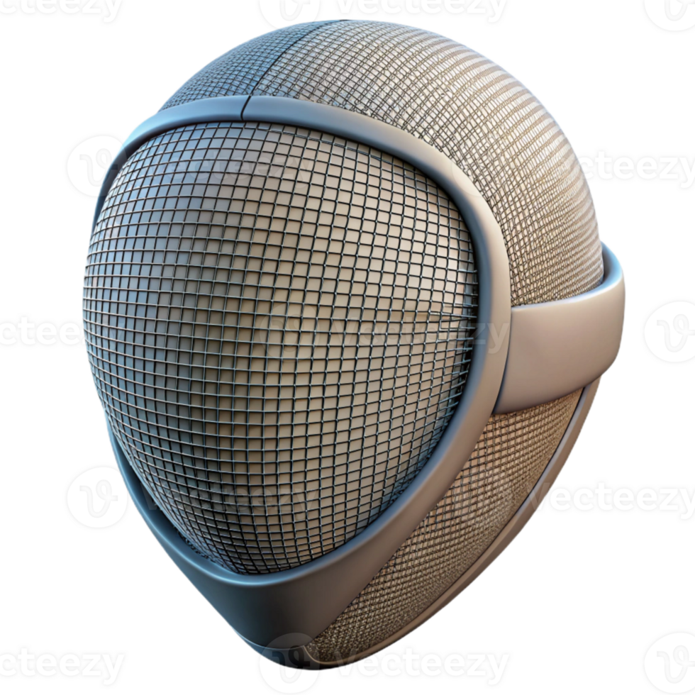magnificent artistic Fencing Mask Wire Mesh Detail Transparent high resolution png