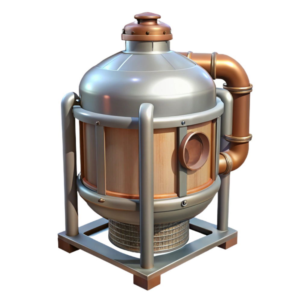elegant contemporary Fermentation Tank with Airlock Transparent Background exclusive png