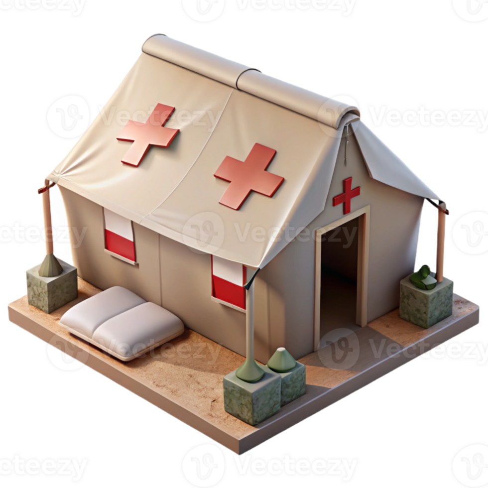 magnificent rustic Field Hospital After Disaster White Tent Visible Cutout professional png