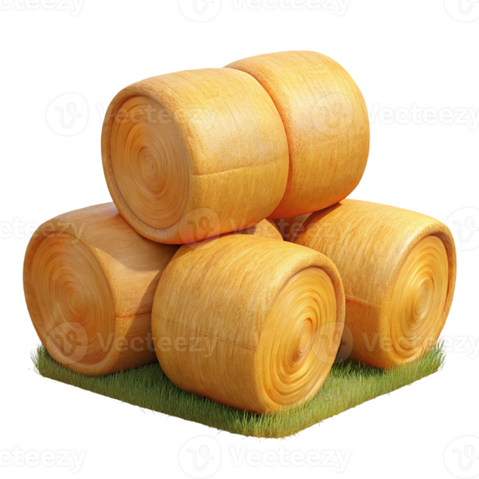 vibrant artistic Field of Hay Bales Transparent Background genuine png