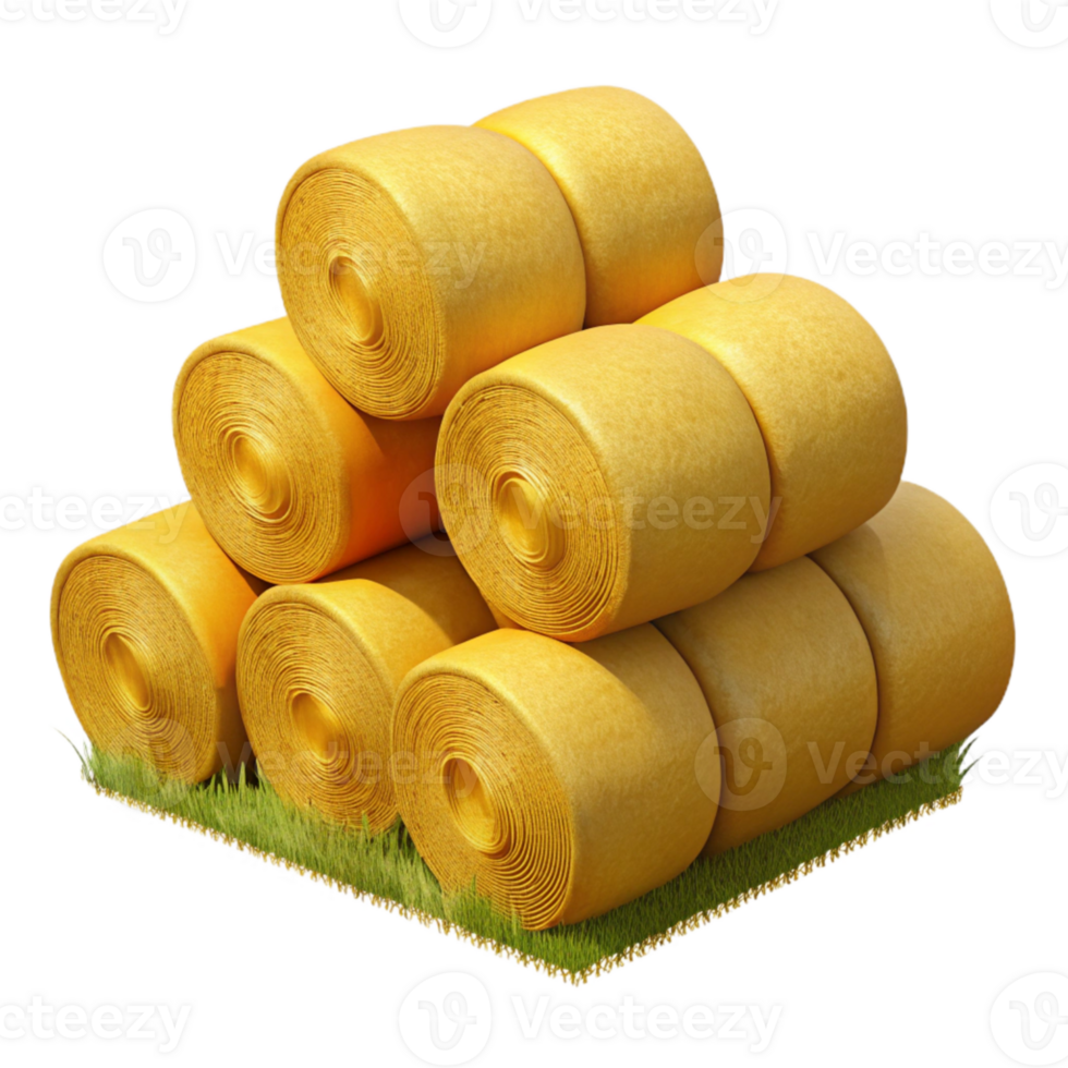 dramatic classic Field of Hay Bales Transparent Background authentic png