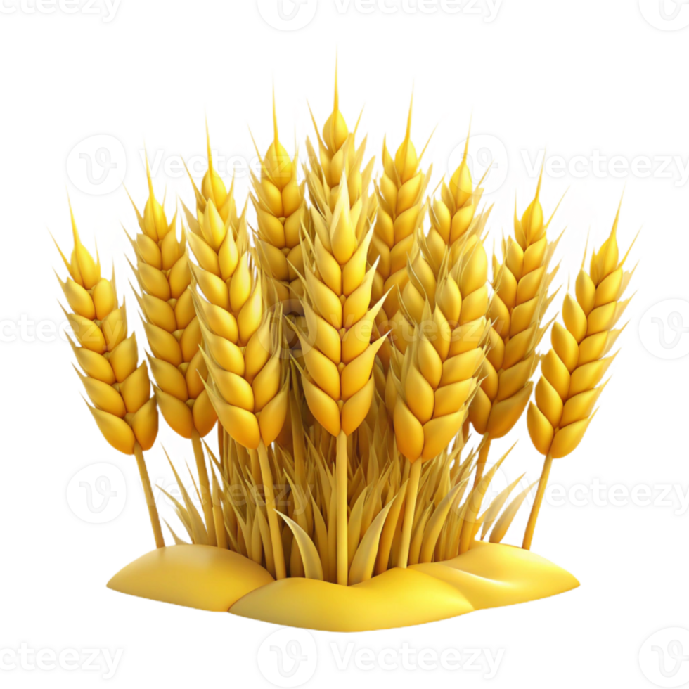 dramatic classic Field of Wheat Isolated detailed png