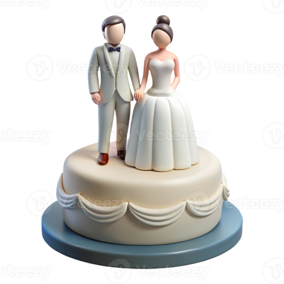 dramatic traditional Wedding Cake Topper Bride Groom Silhouette Isolated png