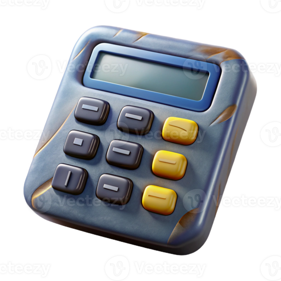 serene contemporary Financial Calculator with Large Display Isolated high resolution png