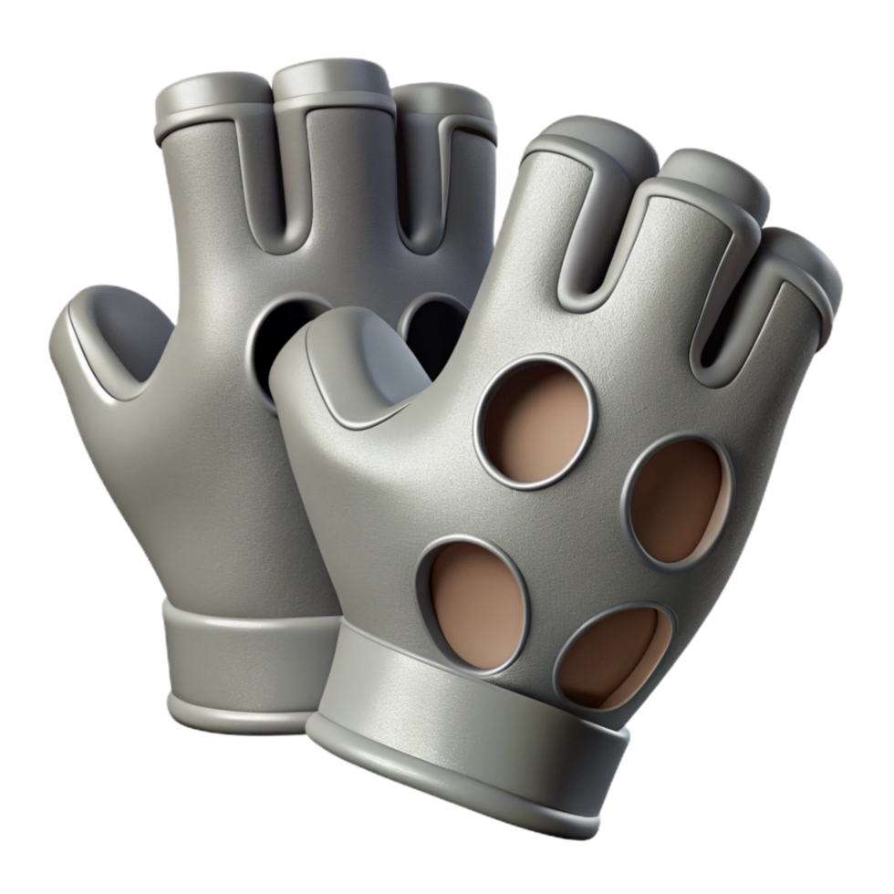 Fingerless Gloves Knitted Gray Cutout Transparent Background png