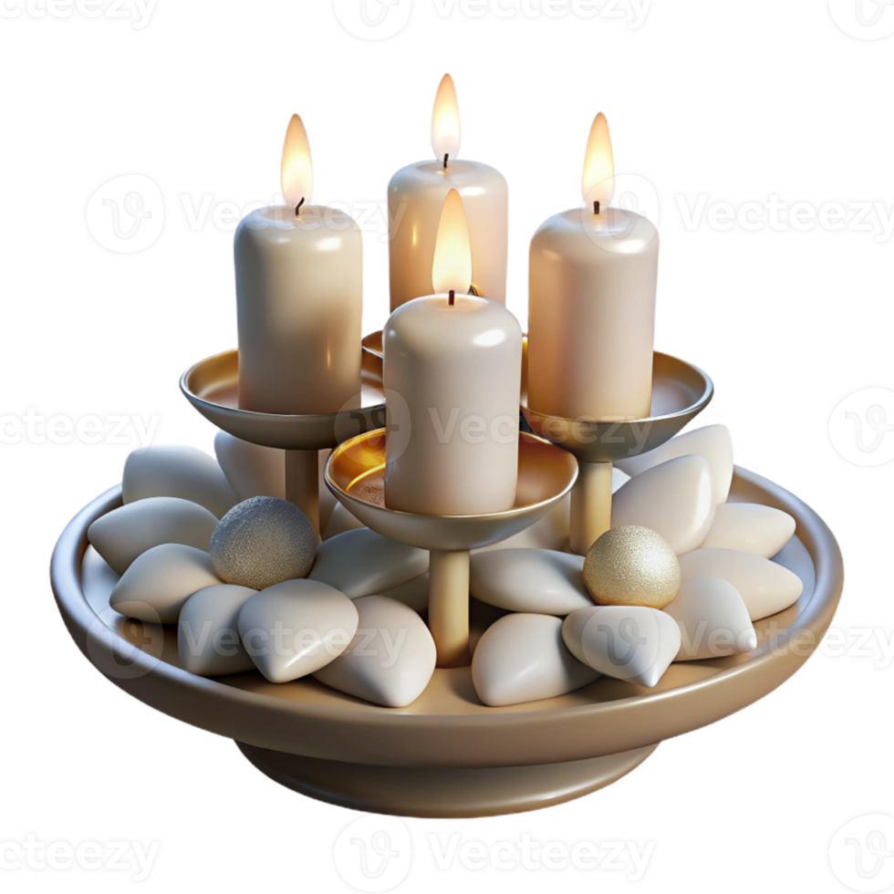 stunning modern Wedding Centerpiece with Floating Candles Isolated high quality png