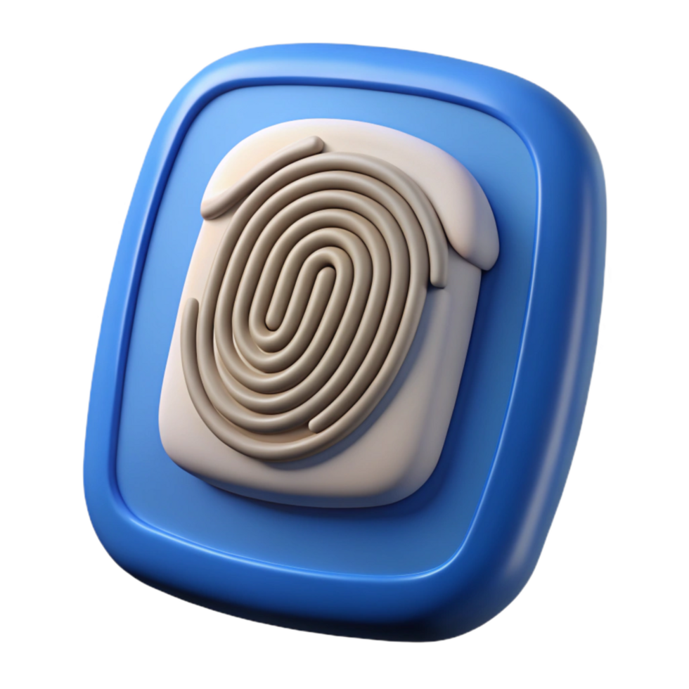 magnificent modern Fingerprint Scanner Top View Cutout detailed png