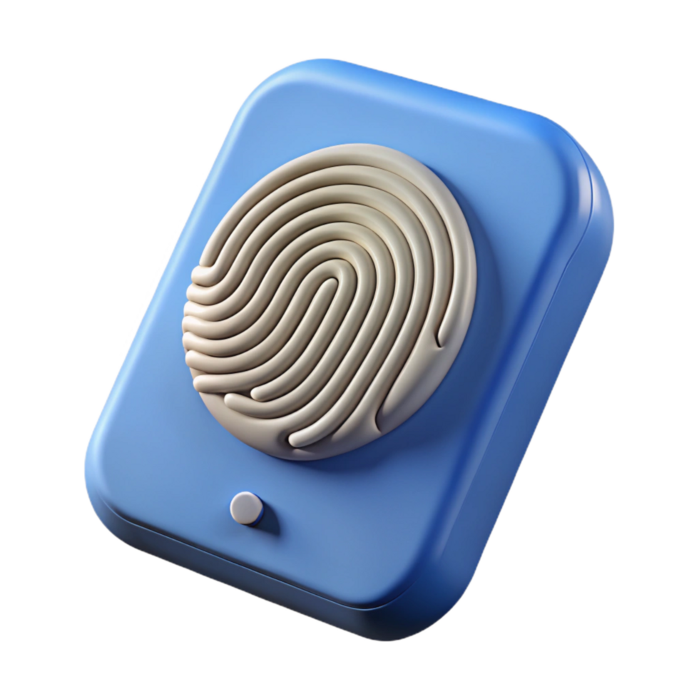 elegant artistic Fingerprint Scanner Top View Cutout professional png