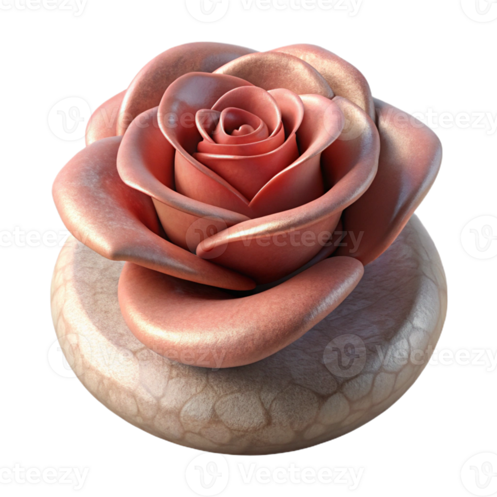 vibrant minimalist Wedding Centerpiece with Single Rose Isolated high quality png