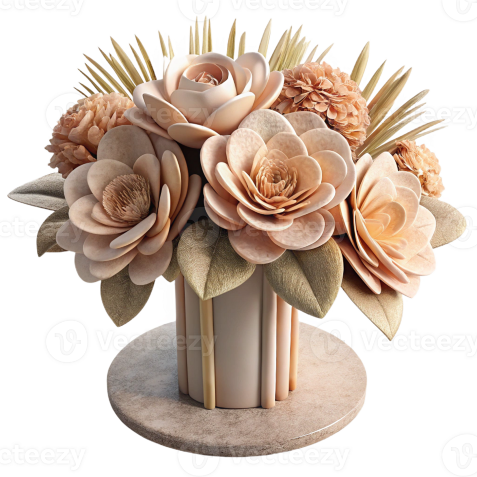 extraordinary artistic Wedding Centerpiece with Low Floral Arrangement Isolated original png