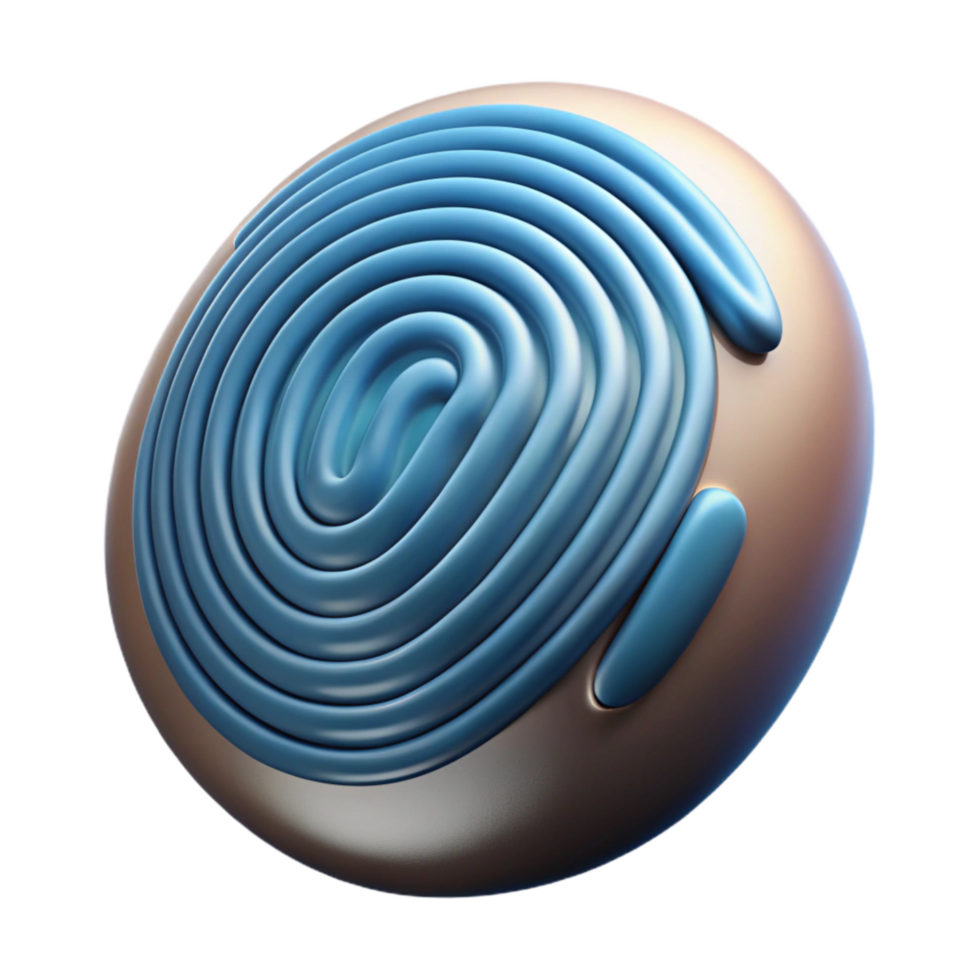 impressive vintage Fingerprint Sensor Close Up View Transparent Background authentic png
