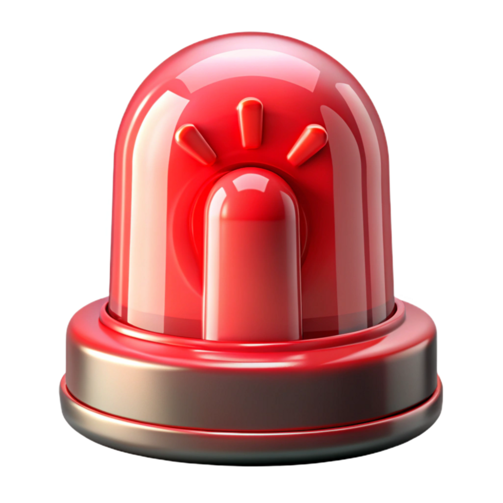 impressive minimalist Fire Alarm Red with Flashing Light Transparent professional png