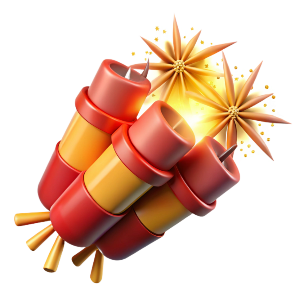beautiful modern Firecrackers Exploding Diwali Festival Transparent Background png