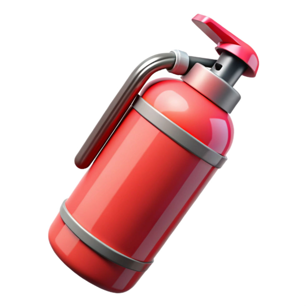 serene classic Fire Extinguisher Cylinder Red Labeled Transparent Background authentic png