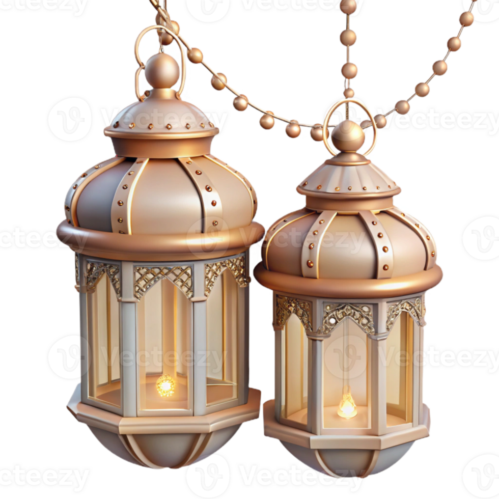 vibrant artistic Wedding Decor Lanterns String Lights Transparent Background premium png
