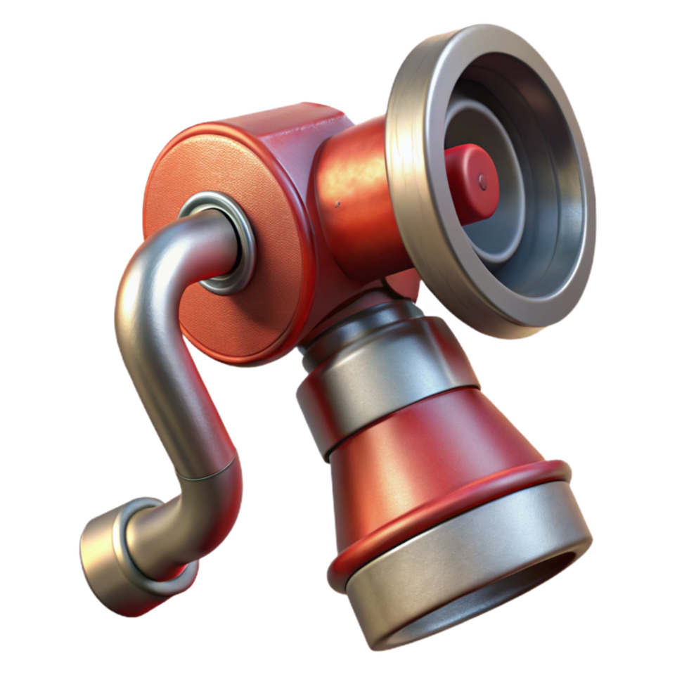 stunning contemporary Fire Hose Nozzle Metal Front View Cutout exclusive png