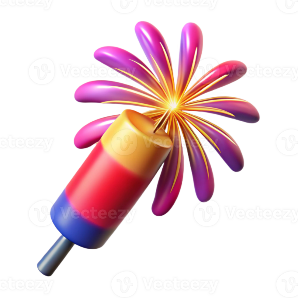 impressive traditional Fireworks Display with Bright Colors Isolated Element exclusive png