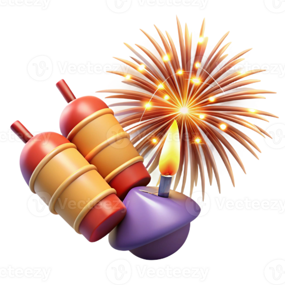 magnificent classic Fireworks Display Sparkling Diwali Night Transparent Background professional png