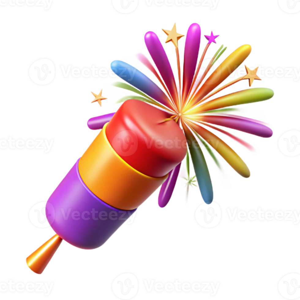 dramatic classic Fireworks Display with Bright Colors Isolated Element genuine png