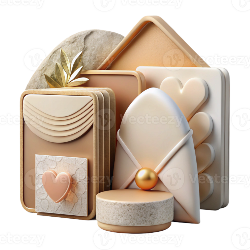 beautiful creative Wedding Invitations with Modern Design Cutout Transparent Background authentic png