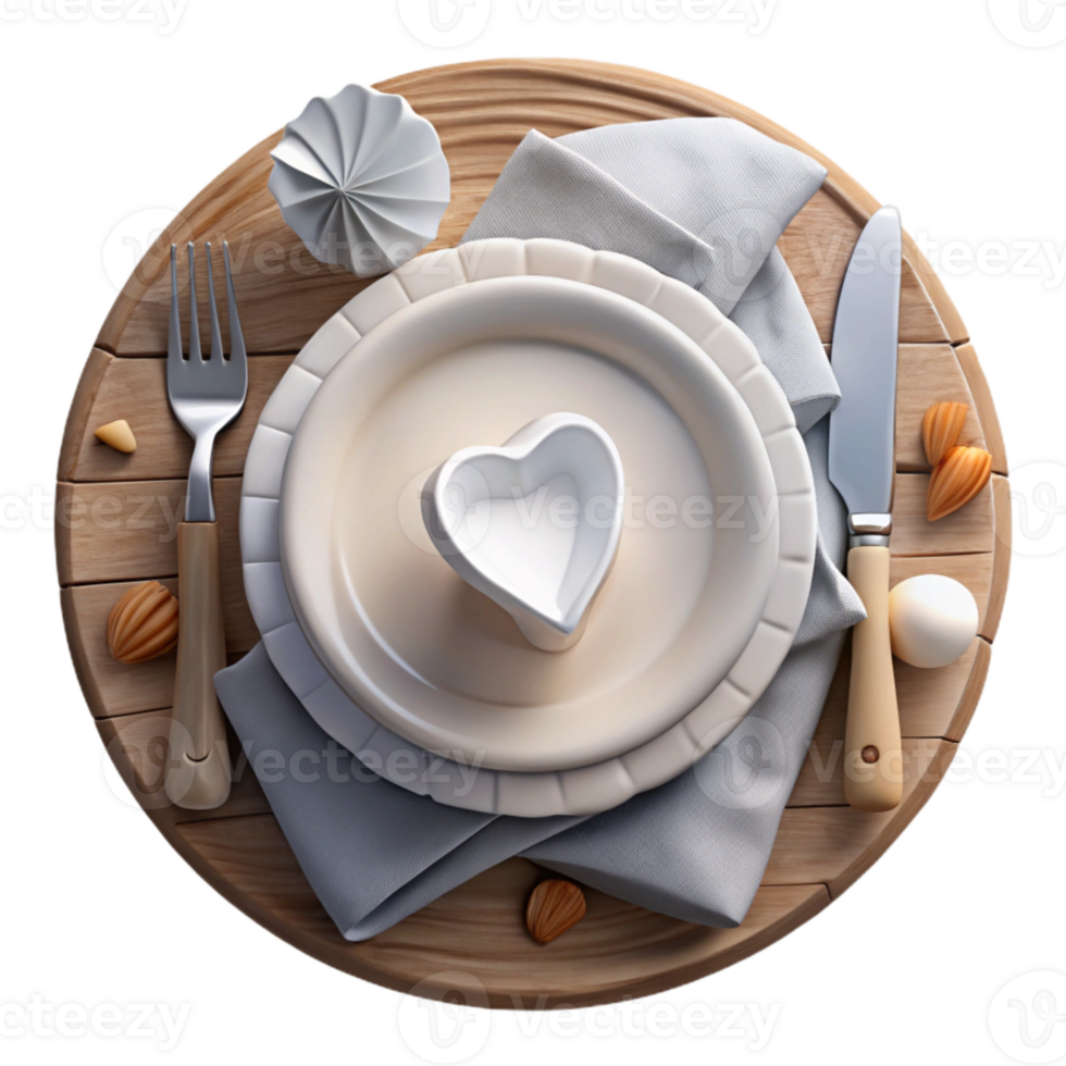 dramatic artistic Wedding Place Setting Silverware White Plate Cutout original png