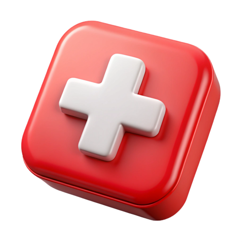 elegant creative First Aid Symbol Red and White Cutout original png
