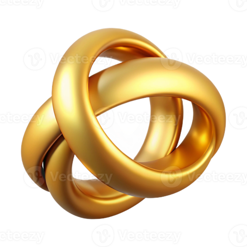 elegant rustic Wedding Rings Gold Interlocked Cutout high quality png