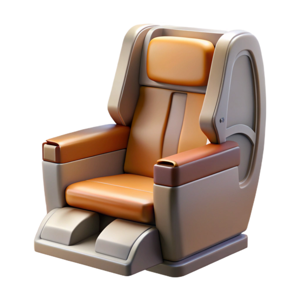 stunning modern First Class Airplane Seat Isolated detailed png