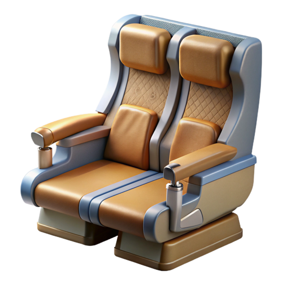 dramatic rustic First Class Airplane Seat Isolated premium png