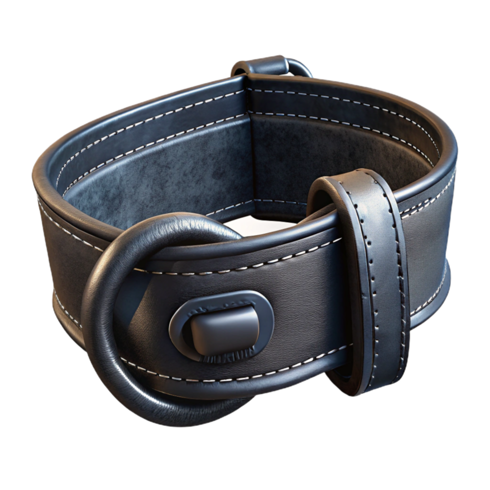 dramatic classic Weightlifting Belt Black with Transparent Background high resolution png