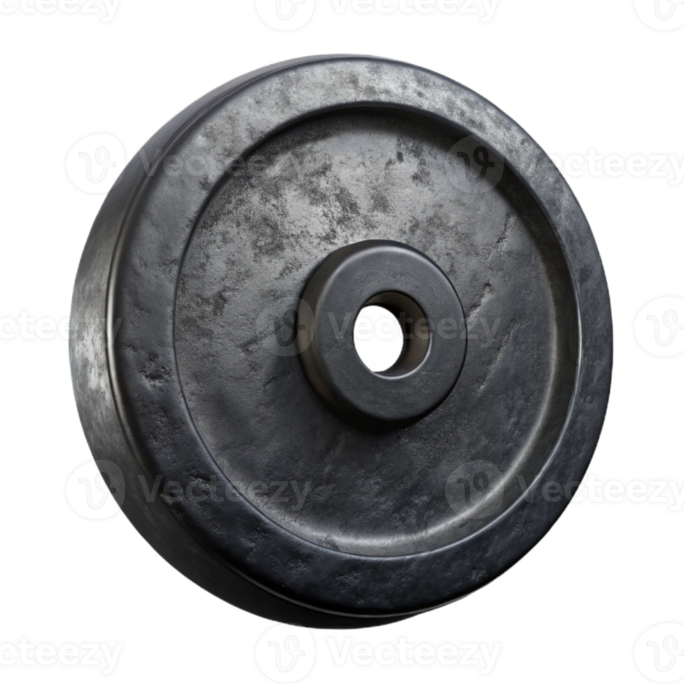 extraordinary contemporary Weight Plate Black Color Isolated premium png
