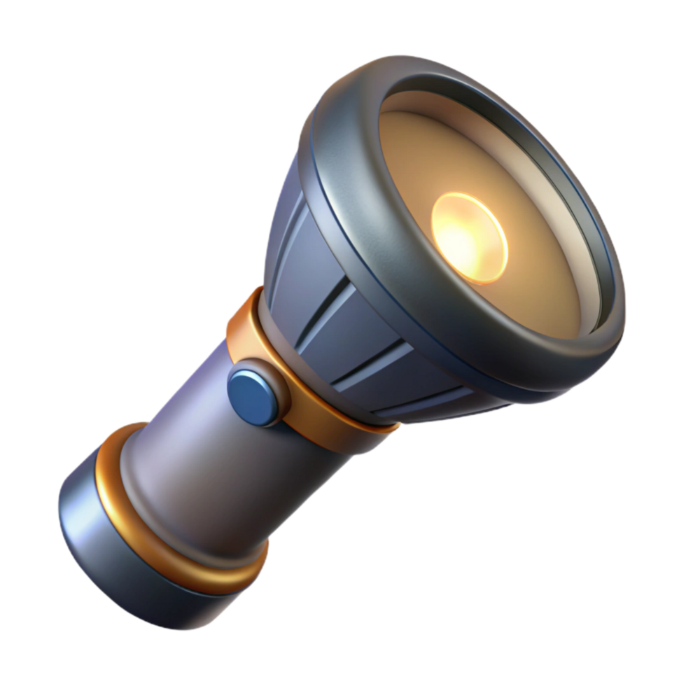 wonderful rustic Flashlight Beam Illuminating a Dark Area Transparent Background authentic png