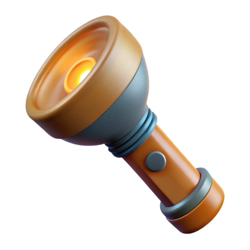 magnificent minimalist Flashlight Held in Hand Ready for Use Transparent Background detailed png