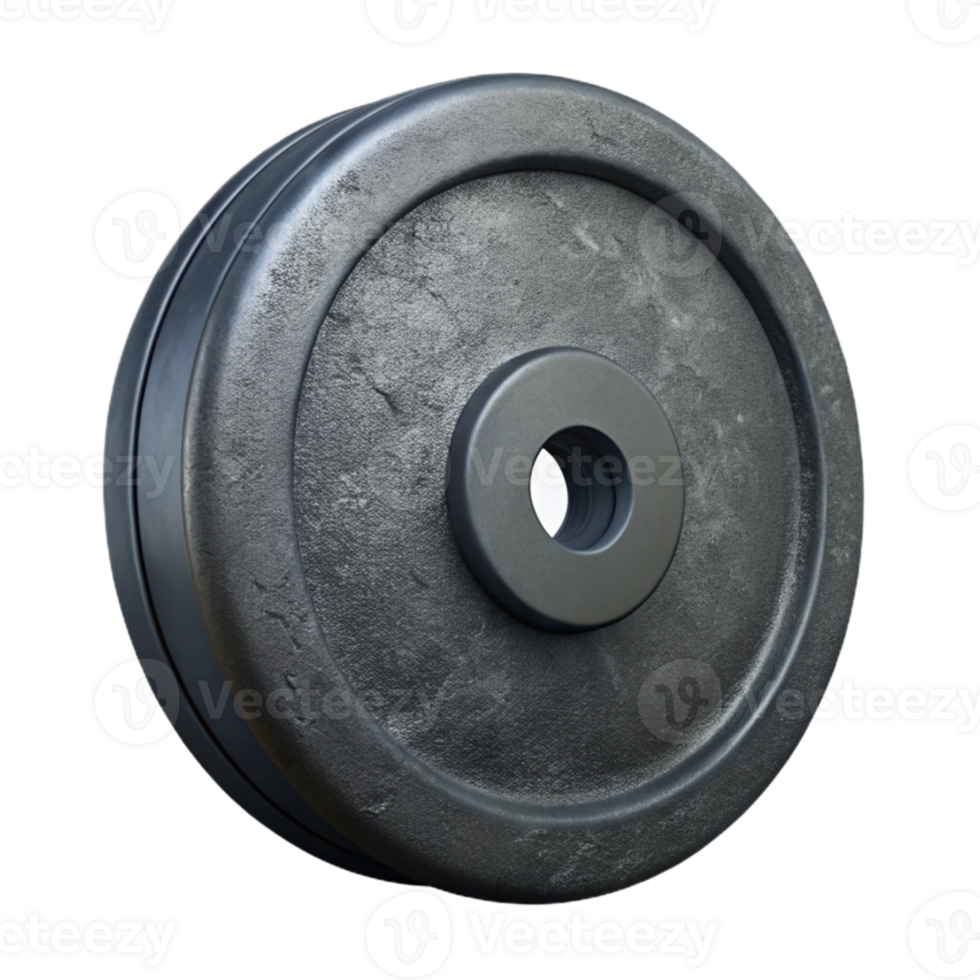 beautiful artistic Weight Plate Bumper Black lb Isolated detailed png