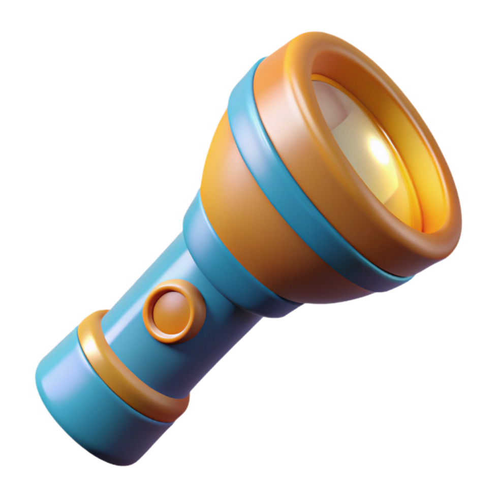 magnificent abstract Flashlight Plastic with Beam Isolated exclusive png
