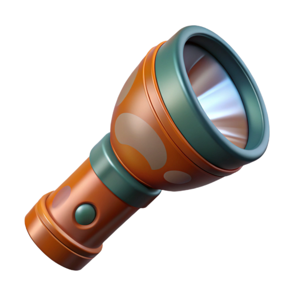 dramatic traditional Flashlight with Zoom Feature Isolated detailed png