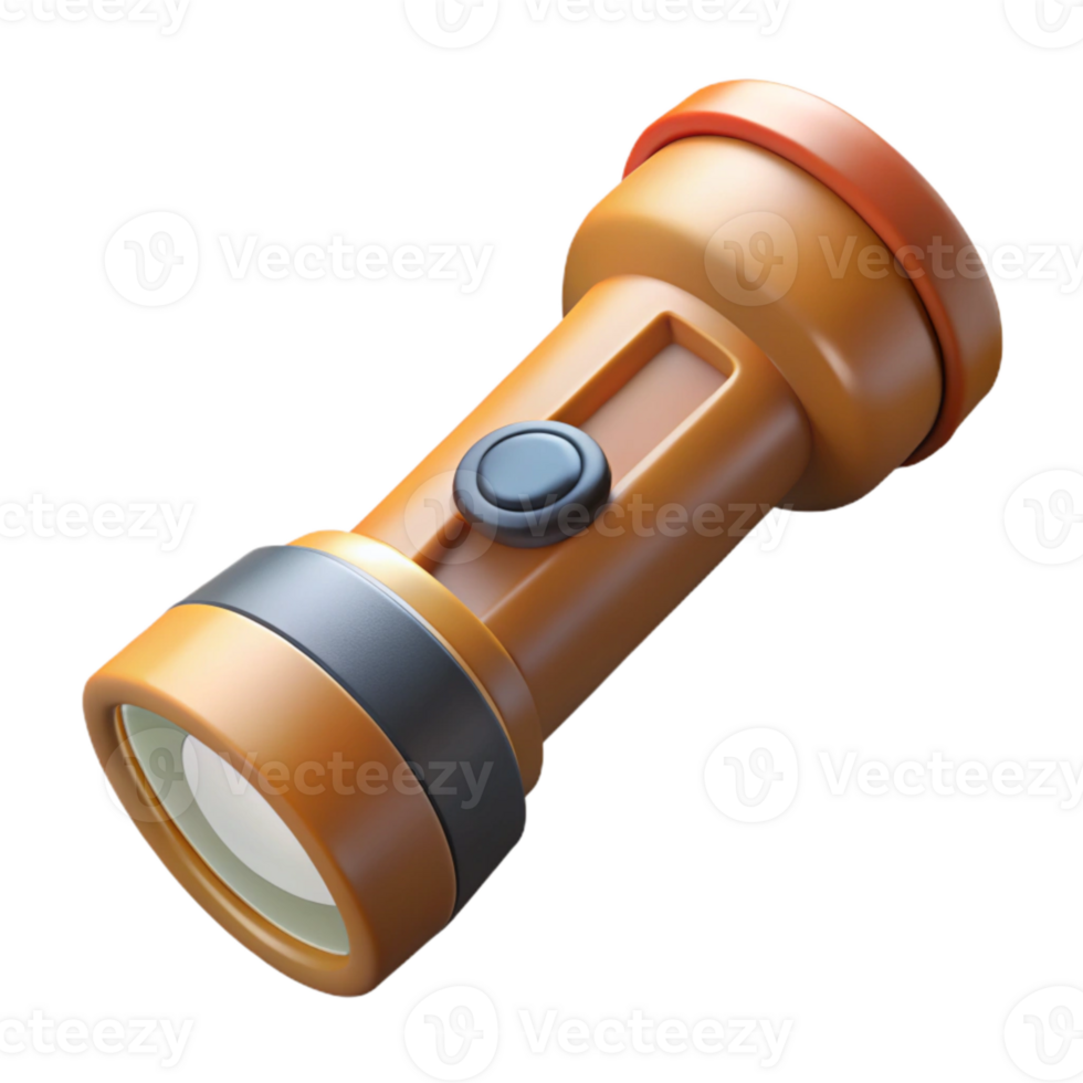 serene artistic Flashlight with Beam on Transparent Background Cutout high quality png