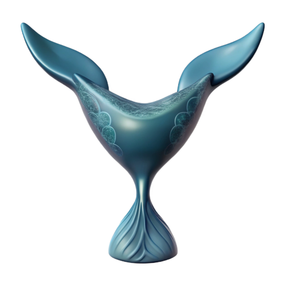 dramatic vintage Whale Tail Fin Underwater View Transparent Background authentic png