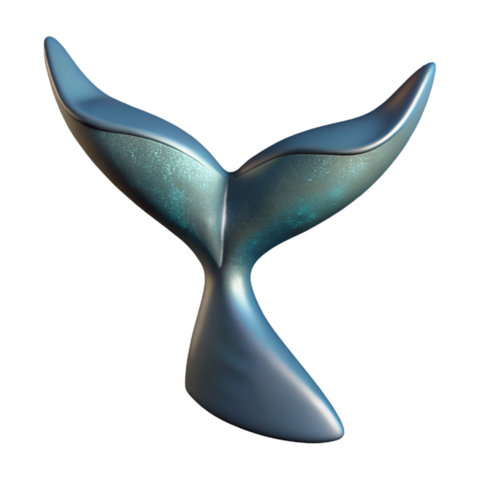 serene modern Whale Tail Fin Underwater View Transparent Background genuine png