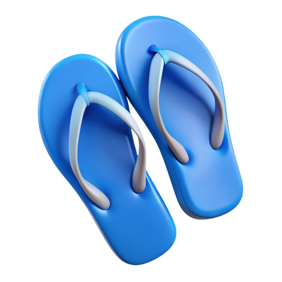 magnificent artistic Flip Flops Blue Rubber Top View Cutout authentic png