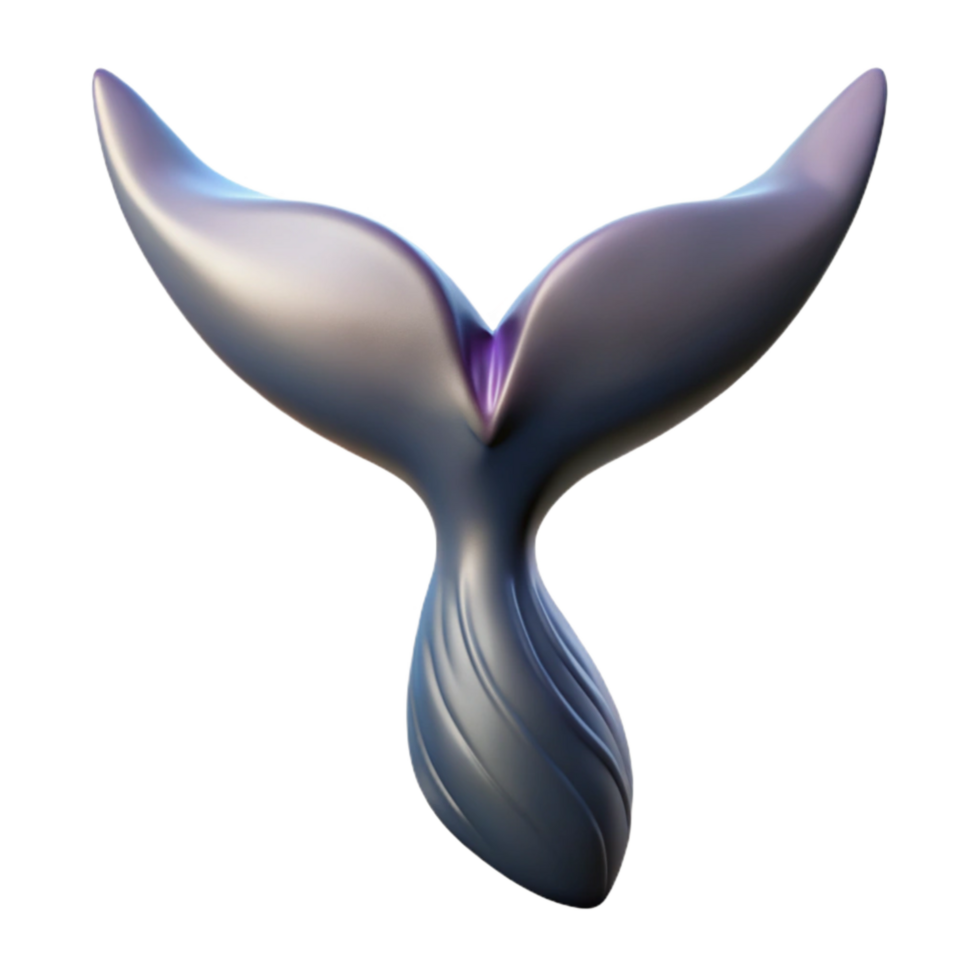 elegant vintage Whale Tail Fluke Shape Transparent Background premium png